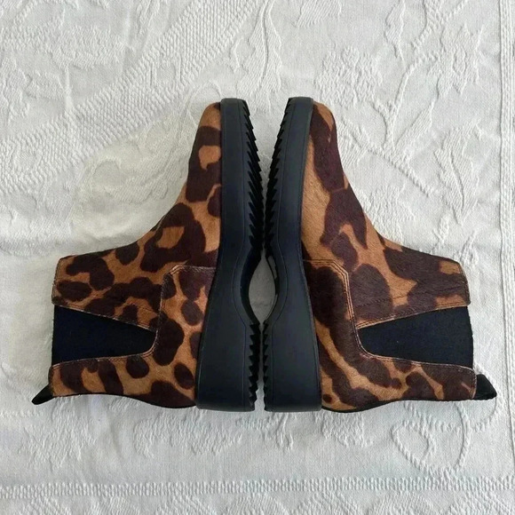 LOUISE ET CIE Calf Hair Pony Booties Leopard Print Women’s Size 8M 38.5 EUC - Picture 11 of 13